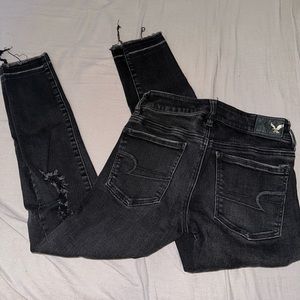 Black American eagle jeans